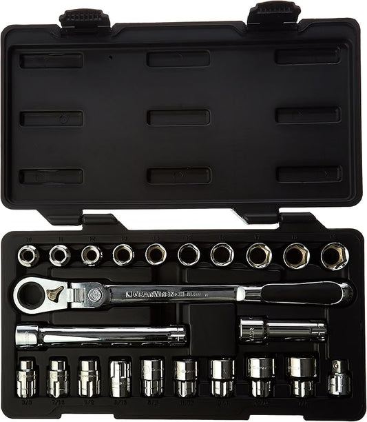 GEARWRENCH 23 Piece 3/8" Drive Pass-Thru??6 Point Standard SAE/Metric Mechanics Tool Set | 893823
