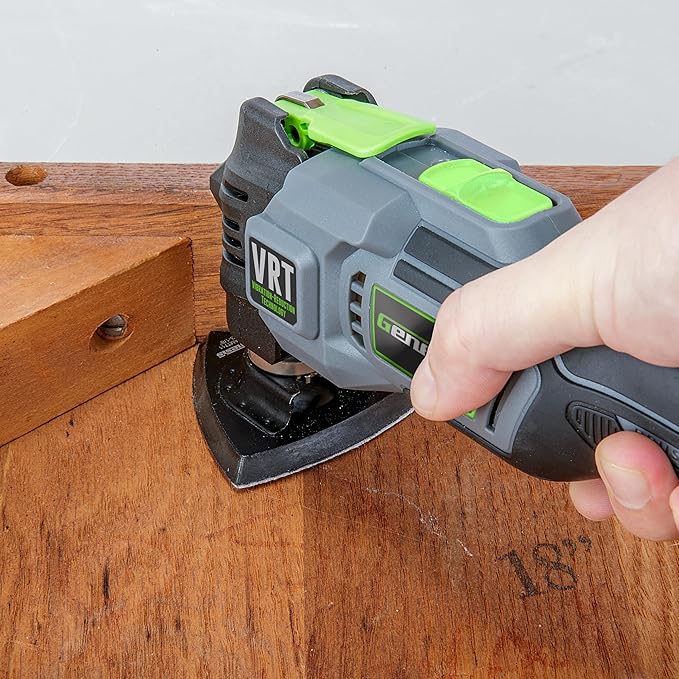 Genesis G20MAX 20V Brushless Oscillating Multi-Tool, Vibration-Reduction Technology (VRT), with Battery, Charger and Accessories (GLMT20BH)
