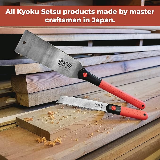 Great Neck Kyoku Setsu Japanese Ryoba Double-Edged Pull Cut Saw, Ultra Fine Saw, Detail Hand Saw, Double Edge Saw, Japanese Wood Saw