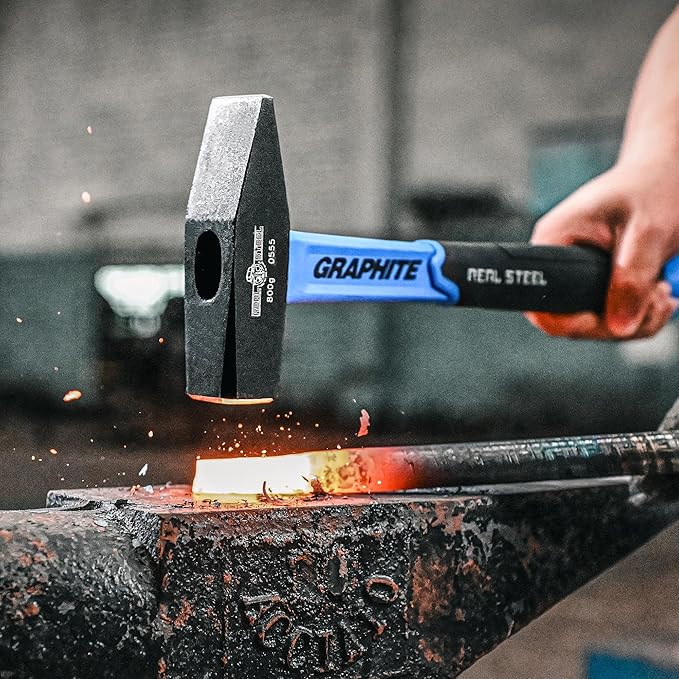Real Steel Sheet Metal Hammer 11 Oz Cross Peen Blacksmith Hammer for Metal Shaping, HVAC projects 0552
