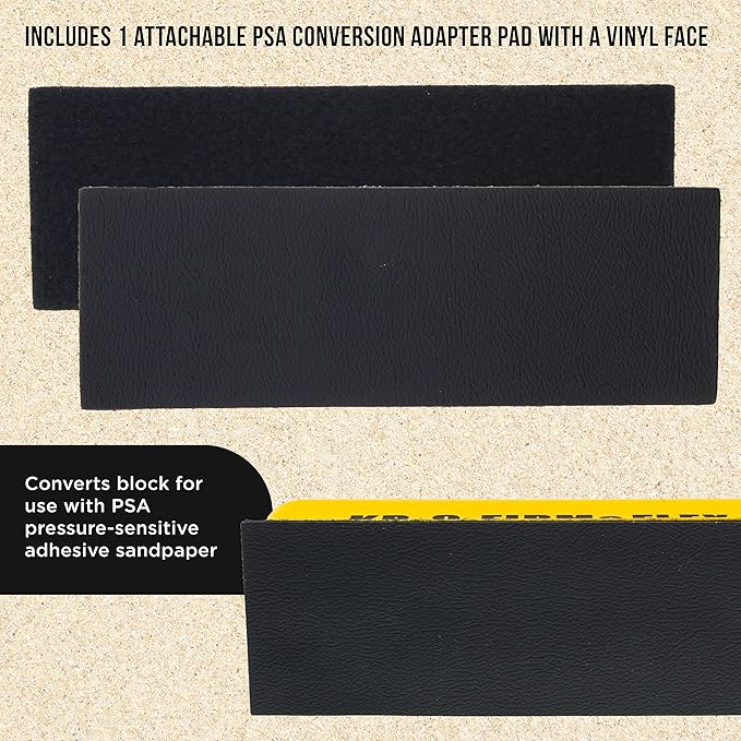 Dura-Gold Pro Series 9" K-Block Sander Firm & Flex Hand Sanding Block Pad with Hook & Loop Backing and PSA Sandpaper Conversion Adapter Pad - Automotive Paint Prep Sand Shape Contour Woodworking Wood
