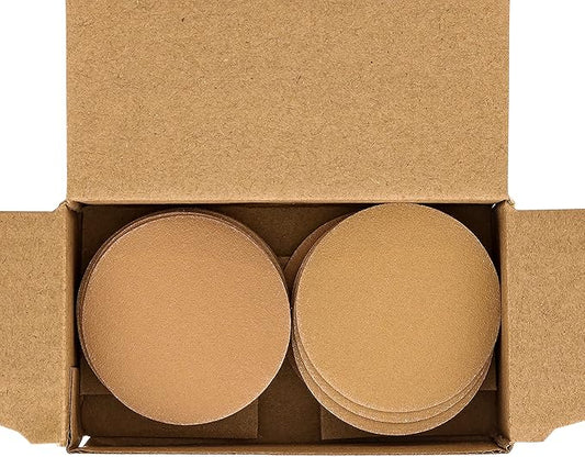 Dura-Gold Premium 2" Gold Hook & Loop Sanding Discs - 180 Grit (Box of 30) - High-Performance Medium Cut Abrasive Sandpaper Discs - For DA Sanders Drill, Sand Automotive Paint Filler, Woodworking Wood