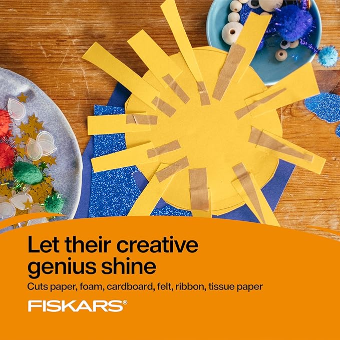 Fiskars Softgrip Scissors, Various Age Stages (3-Pack) for Ages 8+ to 15+, For School or Crafting, Back to School Supplies