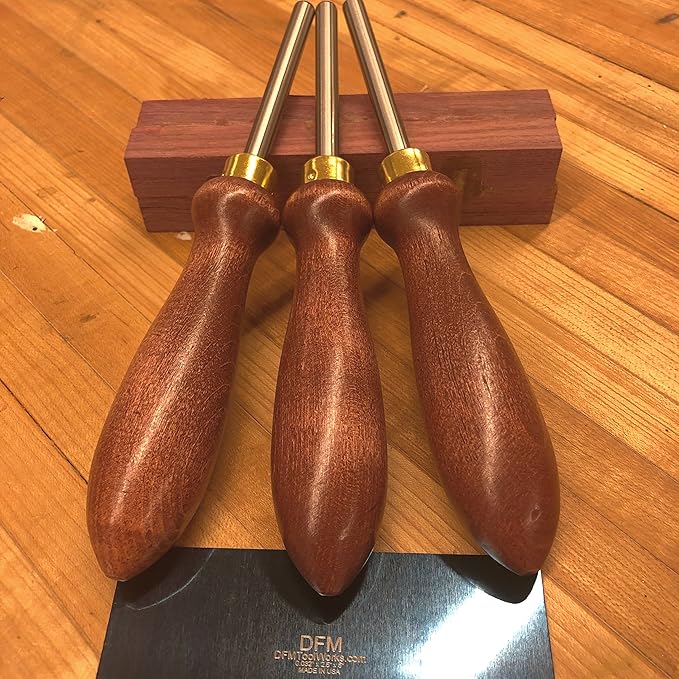 Cabinet Scraper Burnisher Tool - with Hard Maple Handle and Super Hard High Speed Steel Rod - Ideal for Card Scraper Burnishing and Woodworking Applications - Made in USA