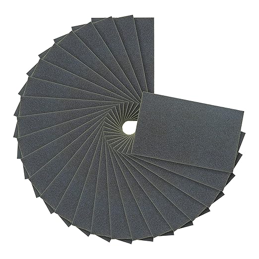 Dura-Gold Premium 80 Grit Wet or Dry Sandpaper Sheets, 5-1/2" x 9", Box of 15 - Coarse-Cut Sanding, Detailing, Polishing Automotive, Woodworking Wood Furniture, Metal Finishing, Hand Sand Block Sander