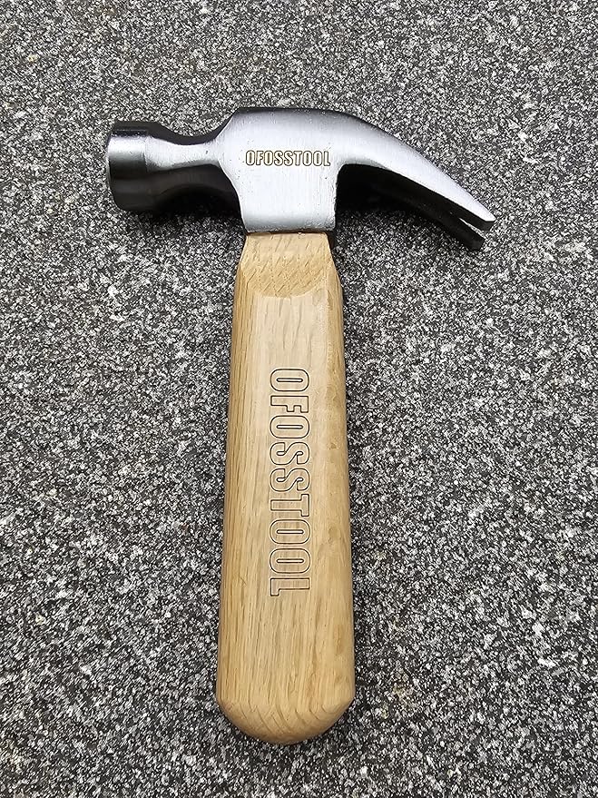 Claw Hammer Small Mallet Hammer with Wood Handle and Alloy Steel Head, 11 OZ Mini Hammer for Woodworking & DIY