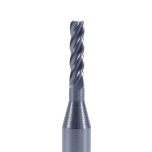 ISB 1/16?섃?Carbide Square End Mill Bits, 4 Flute Micro Grain Carbide Mill Bits for Hardened Steels/Alloy Steels, 1 Piece