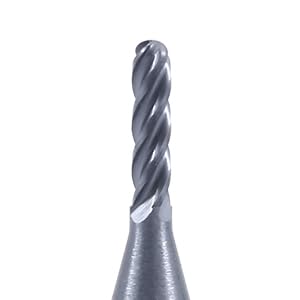 XYunEnZ ISB Ball Nose End Mill Cutter, 1/16" Diameter, 1/8" Shank Diameter, 4 Flute Micro Grain Carbide Mrill Bits CNC Router Bits for Hardened Steel, Stainless Steel, Alloy Steel, Aluminum, Suitable