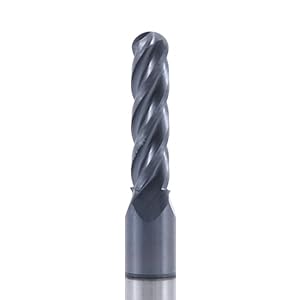 XYunEnZ ISB?괖arbide Ball Nose End Mill Bits, 3/32" Diameter, 1/8" Shank Diameter, 4 Flute CNC Cutting Tool CNC Router Bits for Hardened Steel, Alloy Steel, Cast Iron, Wood, Aluminum, Suitable for