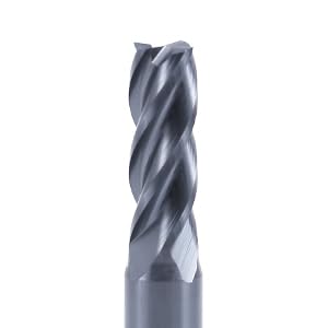 ISB 7/32'' End Mill Set, 4 Flute Carbide Square Nose End Mill Bits for Alloy Steels/Hardened Steels, Suitable for DIYers and Professionals, 5 Pcs