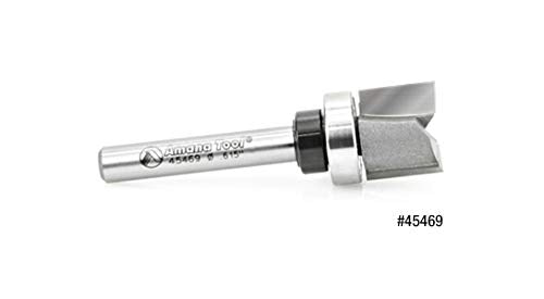 Amana Tool - 45470 Carbide Tipped Straight Plunge 5/8 Dia x 3/4 x 1/4" Shank with Uppe