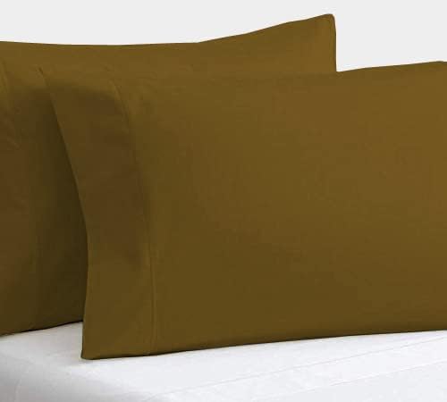 2Pcs Pillowcase 800 Thread Count 100% Egyptian Cotton Pillows for Sleeping, Soft & Silky Sateen Weave Bed Pillow Cover Long-Staple Standard Pillowcase Set of 2 Size (20"x30") - Taupe Solid
