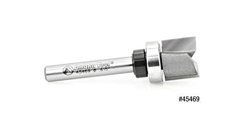 Amana Tool - 45476 Carbide Tipped Straight Plunge .615 Dia x 1/2 x 3/8 Shank with Upper Bb