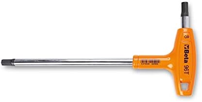 Beta 96T Metric T-Handle Hex Key Wrench Set 2.5-6mm | High Torque Ergonomic Allen Wrench with Dual Hex Tips | Drop Prevention Hole | Industrial Strength | Made in Italy