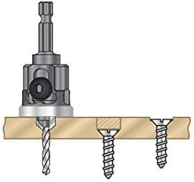 Amana Tool 82 Degree Countersink with Adjustable Low Friction Drill Bit Depth Stop, 55293, 3/8 D x 7/64 Drill D x 1/4 Inch Quick Release Hex Shank