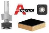 Amana Tool - 47147 Carbide Tipped Laminate Trimmer with Euro Square Bearing 1/2 Dia x 19/6
