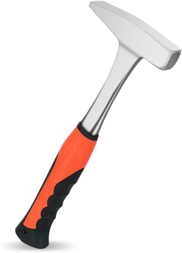 Sheet Metal Hammer - 14oz Tinsmith With Integral Forging for HVAC, Pipe Work, Square, Shaping, Tinning (400, Red)
