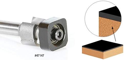Amana Tool - 47147 Carbide Tipped Laminate Trimmer with Euro Square Bearing 1/2 Dia x 19/6