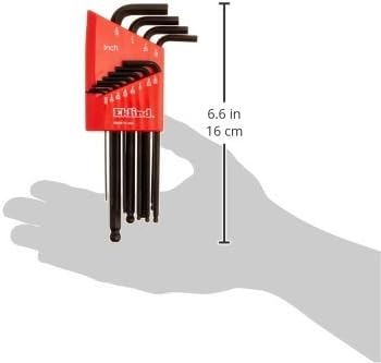 Eklind 13212 Standard 12pc Ball Hex Key Set 0.05" to 5/16" - Long