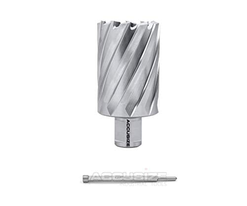Accusize Industrial Tools 1-11/16 by 2'' Cutting Depth H.S.S. Annular Cutter with 1 Pc Pilot Pin, 2081-2032Pin