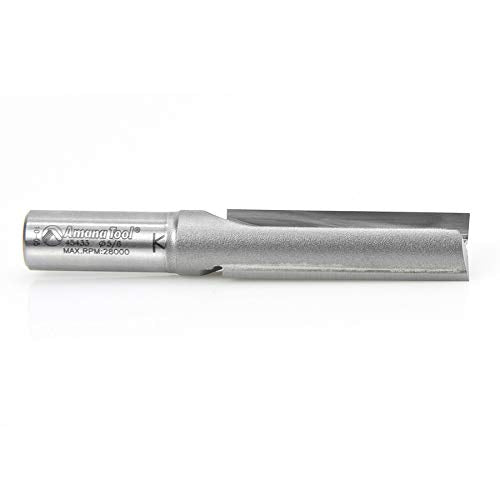 Amana Tool - 45433 Carbide Tipped Straight Plunge 5/8 Dia x 2" x 1/2 Shank