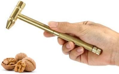 6 in 1 Mini Multifunction Hammer & Screwdriver Hand Tools Ideal for Watchmaker Jewelers and Eating Walnuts. (Gold)