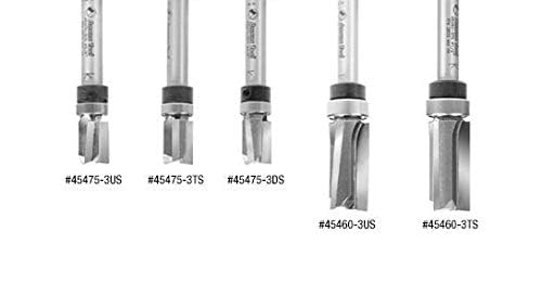 Amana Tool 45463-3DS Carbide Tipped Down Shear Face Plunge Template Router Bit 3/4 Dia x 1 x 1/2 Inch Shank with Upper Ball Bearing
