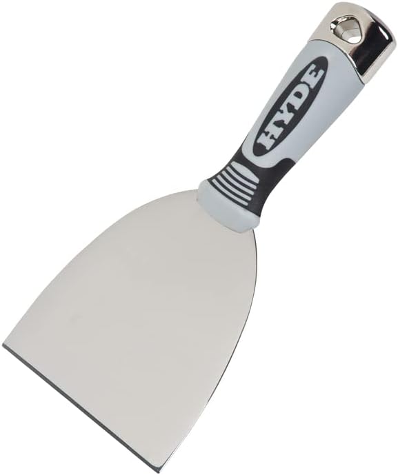 Hyde 4 in. W Stainless Steel Stiff Scraper