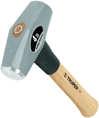Truper 30949 4-Pound Drilling Hammer, Hickory Handle, 10-Inch