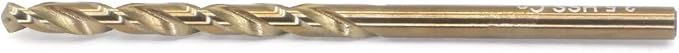 Metric Cobalt Drill Bits 3.5mm 10PCS, M35 high Speed Steel, high Hardness Straight Shank Drill, Mechanical or Hand Drill for Drilling, Suitable for Stainless Steel, Iron, Copper and Aluminum.