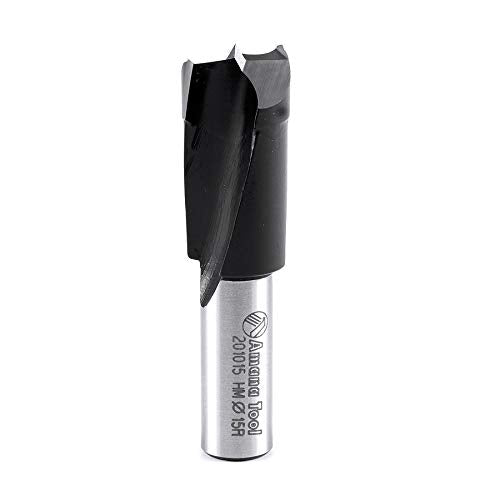 Amana Tool - 201015 Carbide Tipped Brad Pt. Boring Bit R/H 15mm Dia x 57mm Long x 10mm S