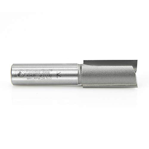 Amana Tool - 45435 Carbide Tipped Straight Plunge 21/32 Dia x 1-1/4 x 1/2" Shank
