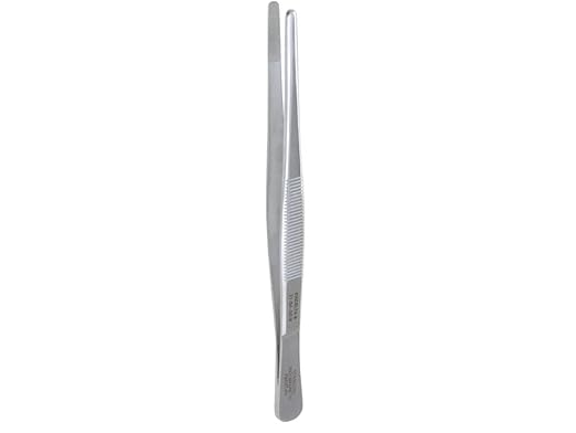 Excelta - 21-SA-SE - Tweezers - Strong Point - Straight - One Star - Anti-Mag. SS - Serrated Tips, 0.85" Height, 0.45500000000000002" Wide, 6" Length
