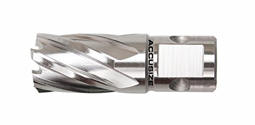 Accusize Industrial Tools 10 Pc Hss Annular Cutter 13/16'' by 1'' Depth with Nitto/1 Touch/3/4'' Weldon Shank, Plus 1 Pilot Pin, 1190-2021pin