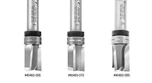 Amana Tool 45463-3TS Carbide Tipped Flush Trim Plunge Template Router Bit 3/4 Dia x 1 Inch x 1/2 Shank with Upper Ball Bearing 3 Flute