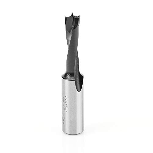 Amana Tool - 201065 Carbide Tipped Brad Pt. Boring Bit R/H 6.5mm Dia x 57mm Long x 10mm
