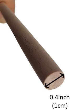 8-Inch Large Wooden Crab Lobster Mallet, Seafood Hammers Shellfish Mallets, Wooden Hammer for Chocolate, Hammer Golf Tees, Breakable Heart Hammer, Natural Hard Beechwood (6 Pcs)