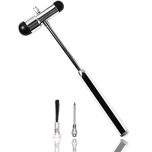 Buck Neurological Hammer, Tromner Reflex Hammer with Needle and Brush, for Neurologic Reflex Diagnosis and Testing
