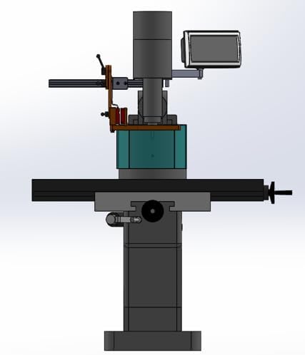 Ram Mount Milling Machine Safety Guard, INTERLOCKED Model. Part # MG-3-SK1 by ATS MACHINE SAFETY SOLUTIONS