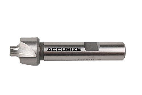 Accusize Industrial Tools Hss Corner Roudning End Mill, 5/32'' Radius, 1/2'' Shank Diameter, 3/4'' Largest Diameter, 3'' Oal, 1011-0532