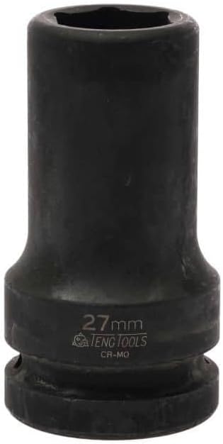 Teng Tools 27MM 1 Inch Drive 6 Point Metric Deep Thinwall Chrome Molybdenum Impact Socket | Mechanic Tool | Hand Tool - 910627