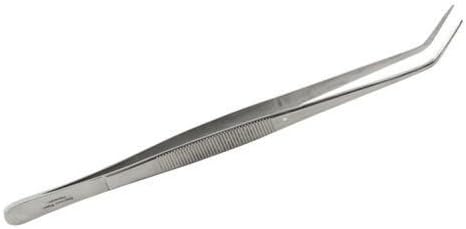 8-Inch Angled Pruning Tweezers for Cacti - Heavy-Duty Stainless Steel Tool for Succulent Propagation and Maintenance