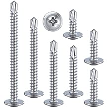 (300 pcs) Wensilon #10횞5/8?쓋or Sheet Metal Self-Tapping Screws 410 Stainless Steel Truss Head High-Strength Quick Tapping Screws