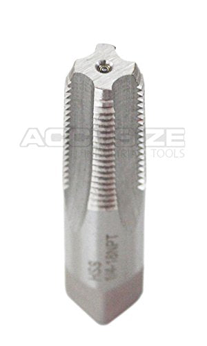 Accusize Industrial Tools NPT-14 H.S.S. Taper Pipe Tap, 쩌 in-18, 4 Flutes