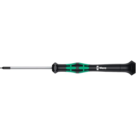 Wera 05118089001 Kraftform Micro 2052 Ballhead Hexagon Electronics Precision Screwdriver, 1.3mm Head, 60mm Blade Length