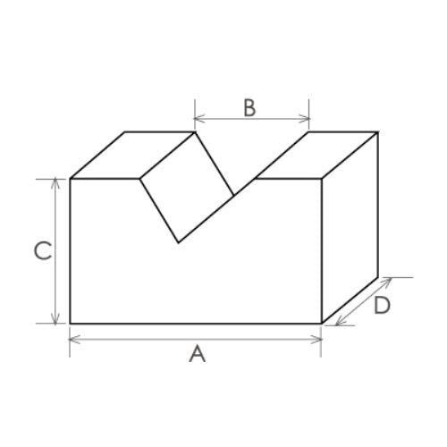 HFS (R) Cast Iron V Block Set (4 X 2-1/4 X 2-5/8 Inch)