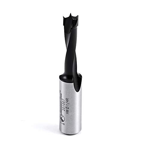 Amana Tool - 201007 Carbide Tipped Brad Pt. Boring Bit R/H 1/4 Dia x 57mm Long x 10mm Sh