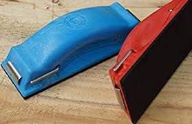 Time Shaver Tools Preppin??Weapon Ergonomic Sanding Block, for Wet and Dry Sanding! Easy to Load, Plain Paper Sander! Red And Blue (2 Pack)