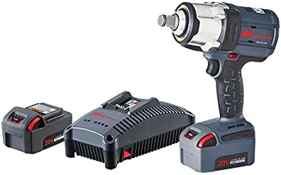 Ingersoll Rand W7172-K22 3/4" Impact Wrench and 2 Battery Kit, 4 Power Modes, Brushless Motor, 1500 ft-lbs Nut Busting Torque, 1000 ft-lbs Max Torque, LED Light Ring, Gray
