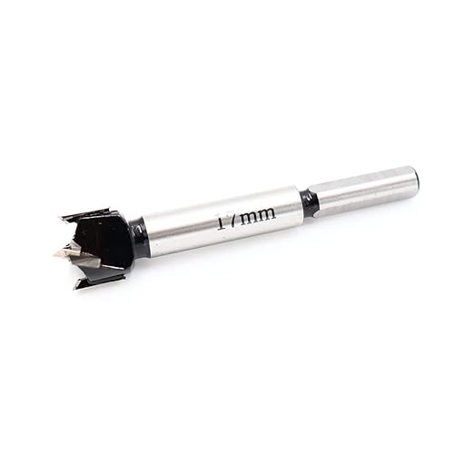 Forstner Drill Bits 17mm (11/16 inch) Tungsten Carbide Wood Hole Saw Auger Opener Woodworking Drilling Tool Wood Cutter